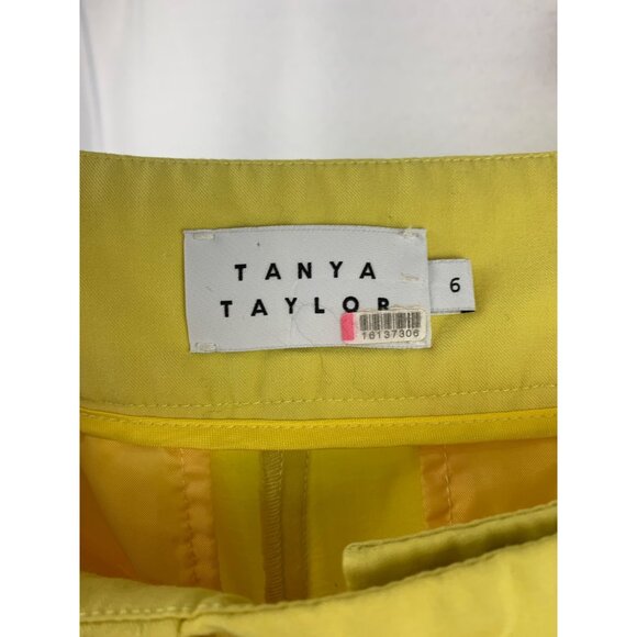 Tanya Taylor Womens Yellow Tailored Pants Size 6 - Picture 6 of 8
